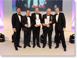 Cresta Leisure Managing Director Tim Bareham, second from right, receiving his award